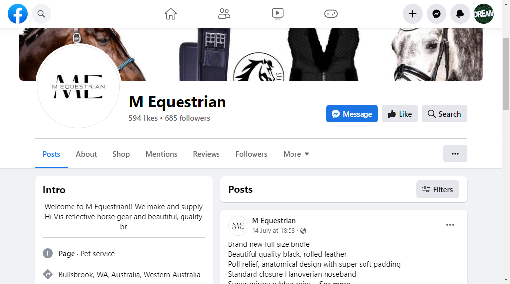 M Equestrian - Hi Vis reflective horse gear and browbands