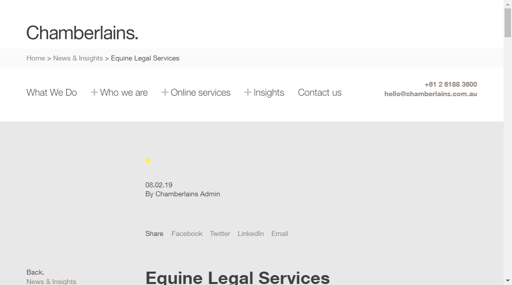 Chamberlains Equine Legal Services