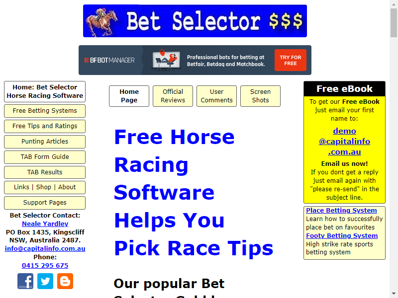 Bet selector